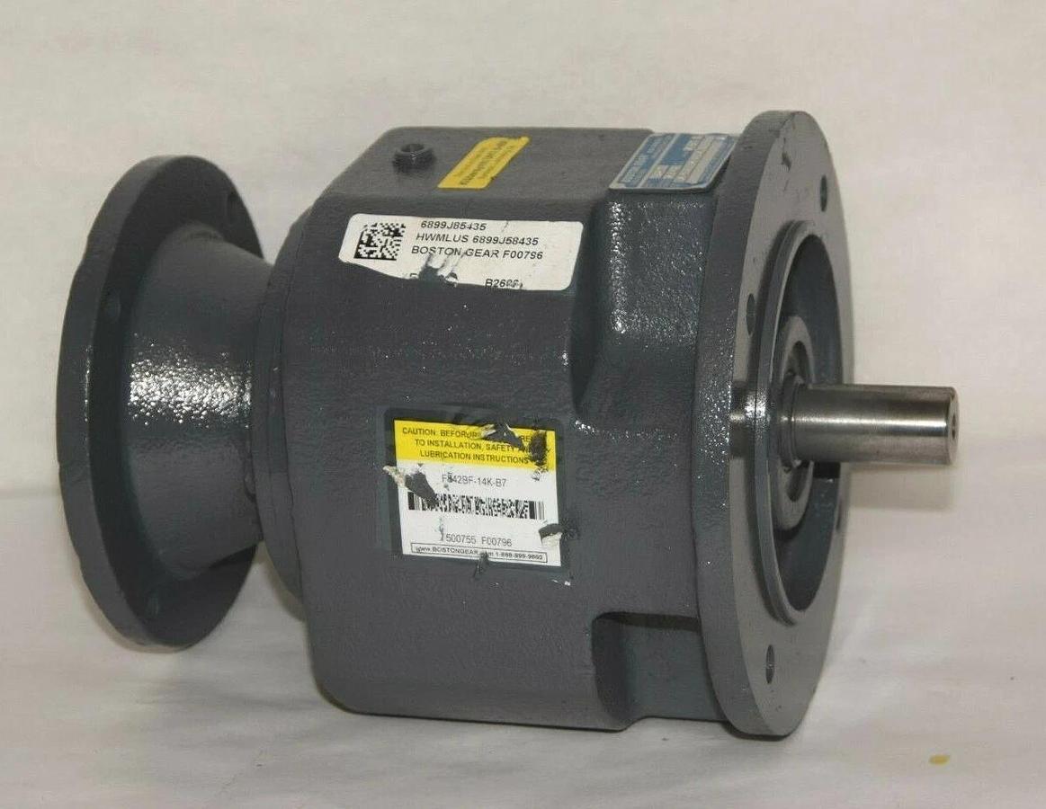 BOSTON GEAR F842BF-14K-B7 F842BF14KB7 Gear Box Speed Reducer Ratio 14.29 NEW