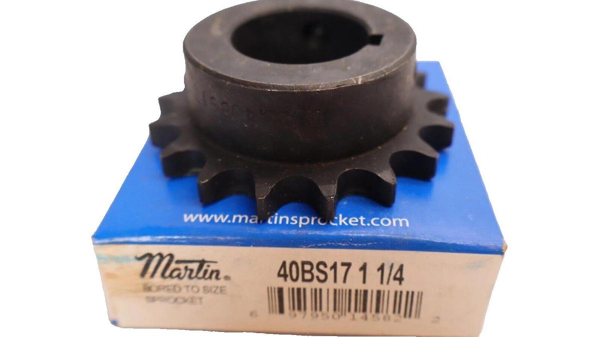 MARTIN Sprocket 40BS17 1-1/4" 40BS171-1/4 1-1/4" Bore (New)