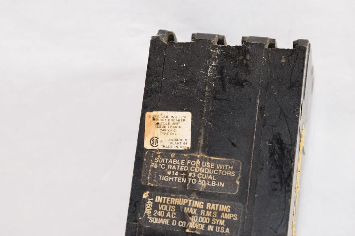 Used SQUARE D Q1B350 50A 50 Amp 3P Circuit Breaker *No Lug Screws*