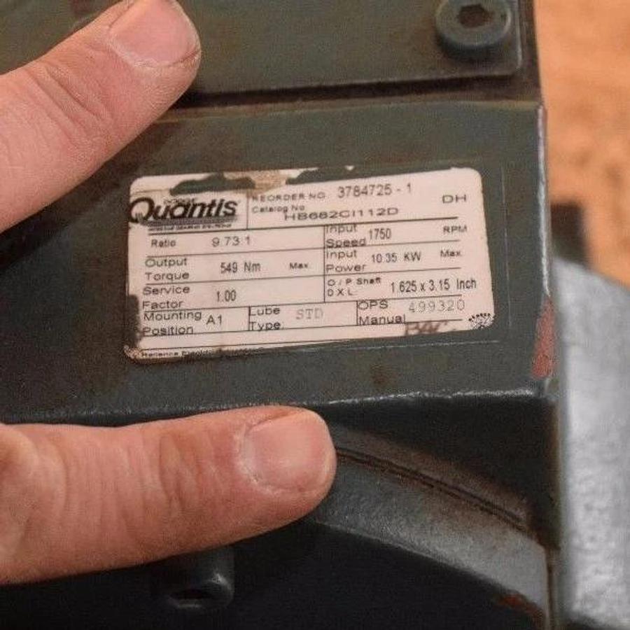 Used DODGE QUANTIS HB682CI112D 3784725-1 Ratio 9.73:1 1750 RPM 10.35 KW 549 Nm max