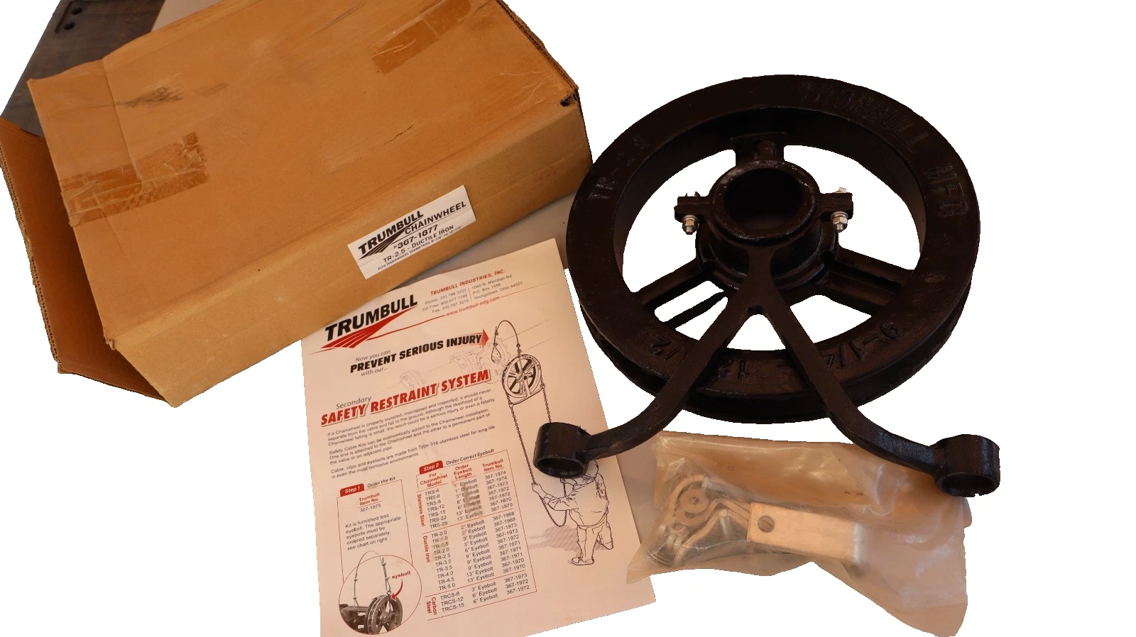 Trumbull MFG TR-2.5 9-1/4 - 12-1/2 #367-1877 Chainwheel Ductile Iron (New)