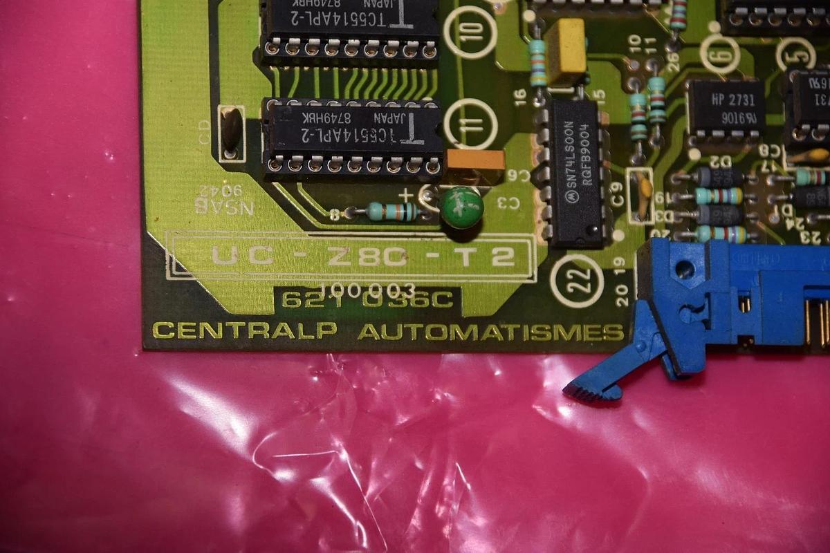 Used CENTRALP AUTOMATISMES A621 036 S A 621 036 S A621036S UC-Z80-T2 CIRCUIT BOARD