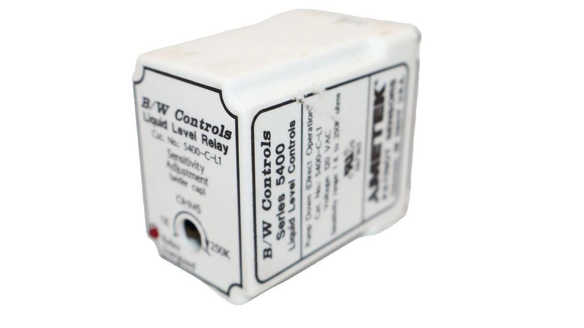 Used B/W Controls Liquid Level Cotrol Relay 5400-C-L1 Series 5400 120Vac