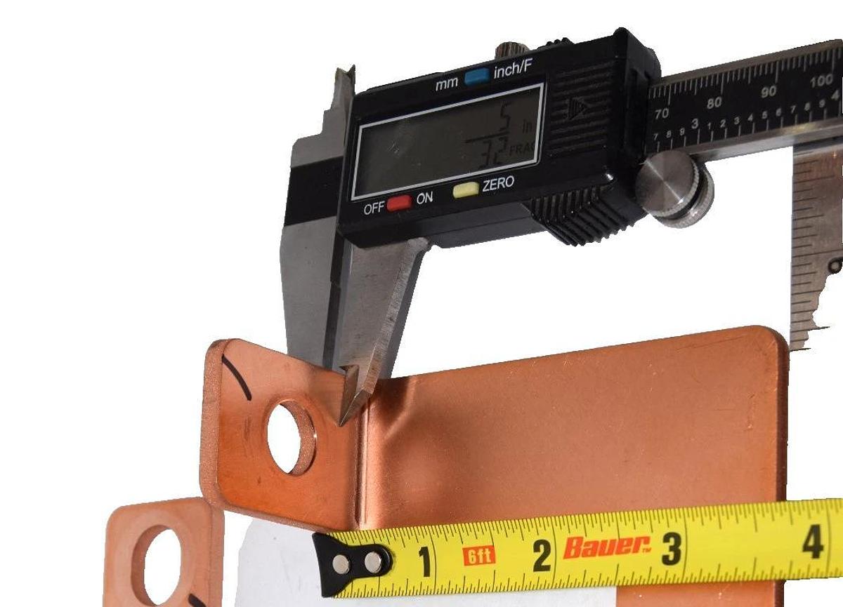 Used Buss Bar 10" x 8.5" x 5/3" & 8.5" x 3.5" x 5/32" Copper (Lot of 2)