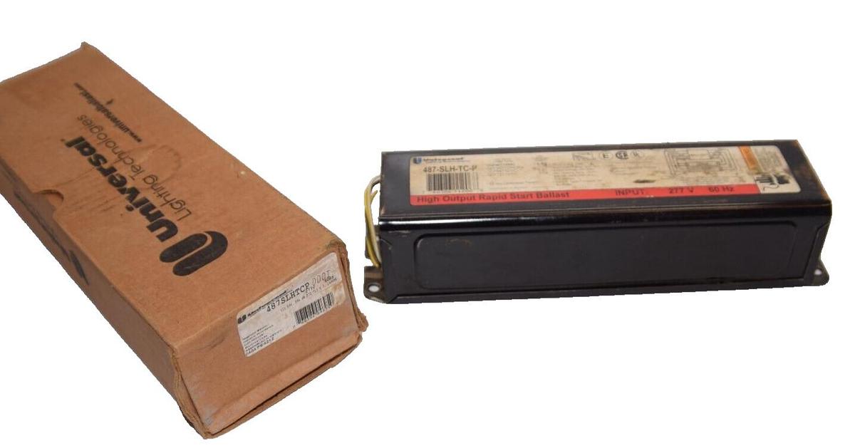 (NEW) UNIVERSAL LIGHTING TECH. 487-SLH-TC-P 277V High Output Rapid Start Ballast