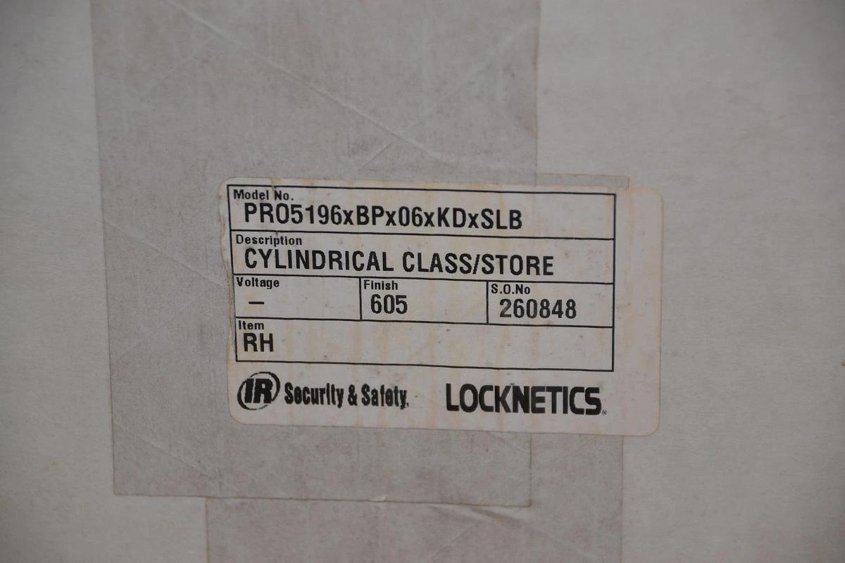 SCHLAGE PR05196XBPX06XKDXSLB LOCKNETICS COMMERCIAL ELECTRONIC LOCK SET GOLD