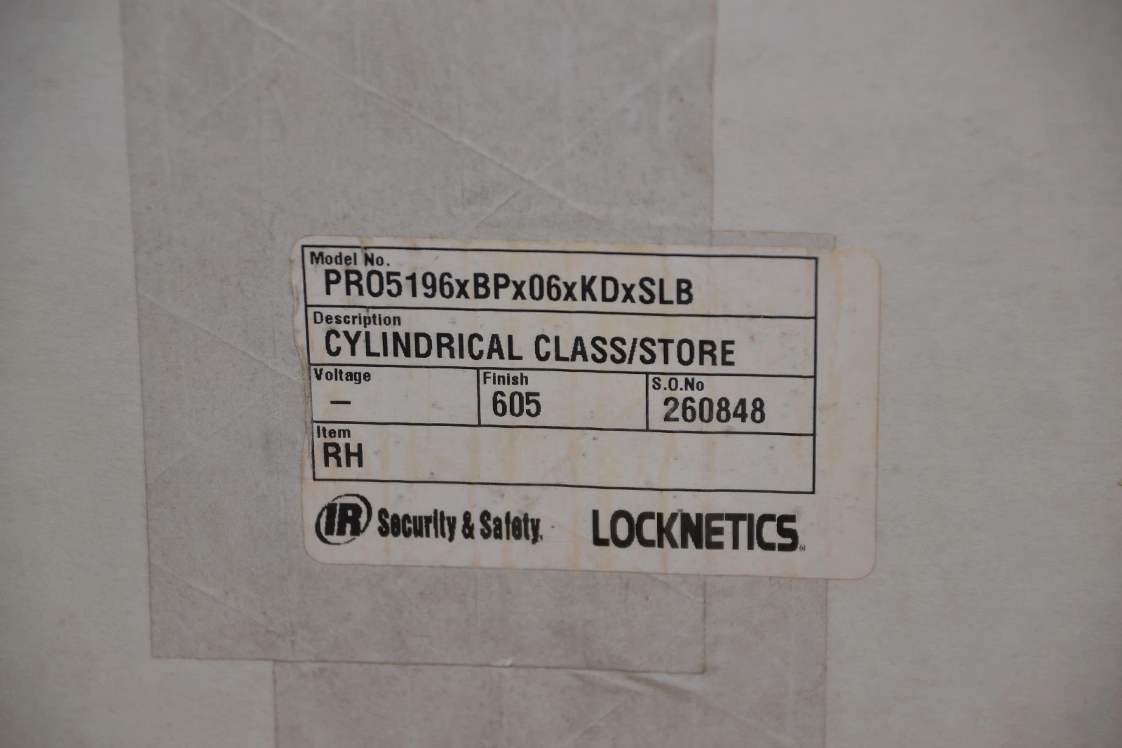 SCHLAGE PR05196XBPX06XKDXSLB LOCKNETICS COMMERCIAL ELECTRONIC LOCK SET GOLD