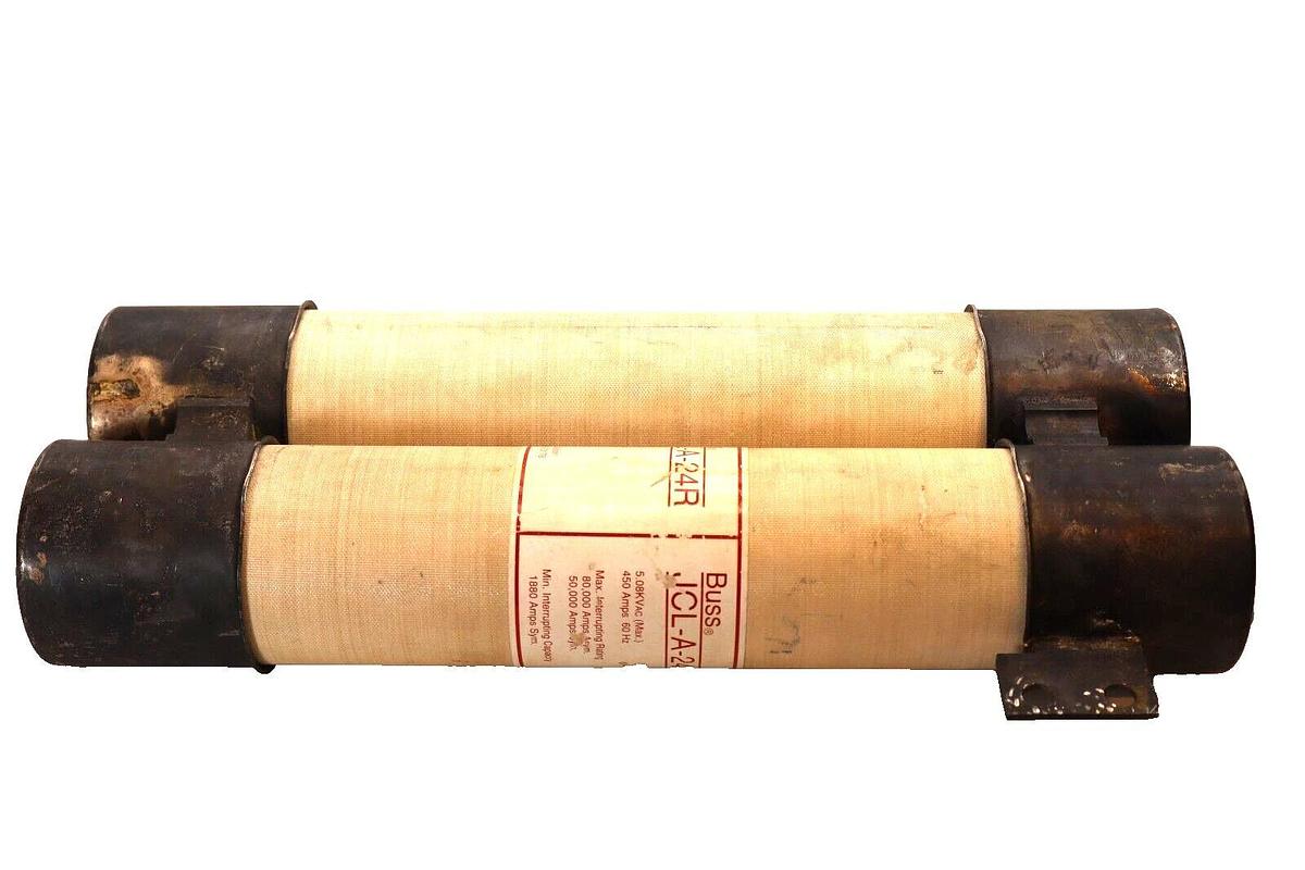 Used BUSS JCL-A-24R 450A  450 Amp JCLA24R 60Hz Fuse Cartridge