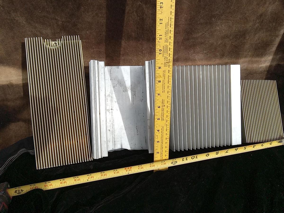 Used (Lot of 4) Aluminum Heat Sinks 3.5" L x 2.75" W x 2.5" D