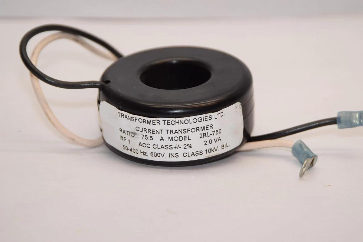 Used TRANSFORMER TECHNOLOGIES LTD. 2RL-750 75:5 Ratio 50-400Hz 2.0Va Transformer