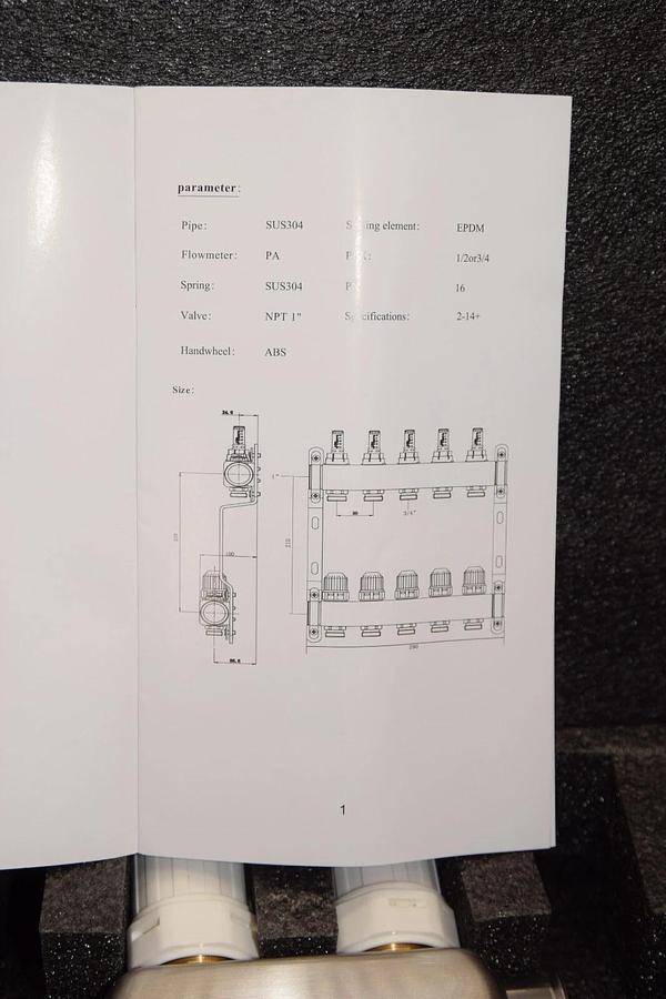(NEW) WISEWATER 2 Loop Pex/Radiant Heat Manifold