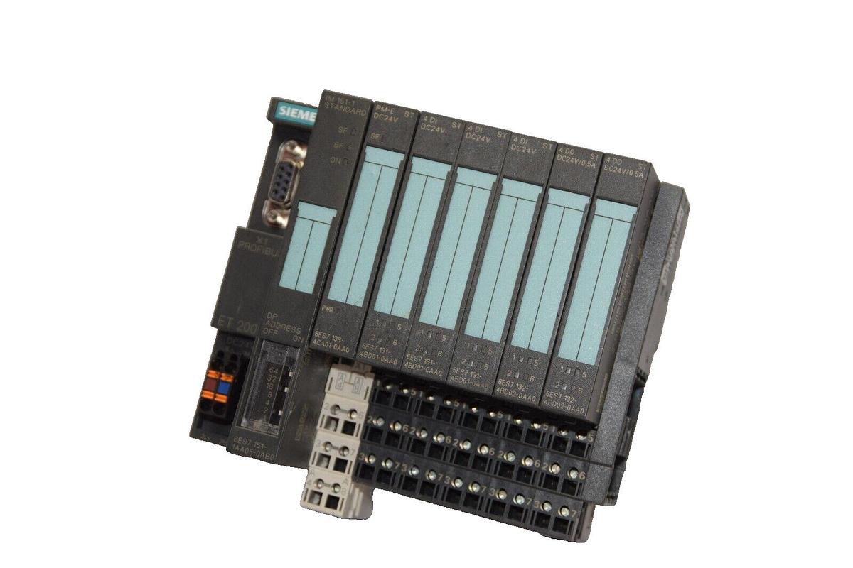 Used SIEMENS 6ES7 193-4JA00-0AA W/ 6ES7 151-1AA05-0AB0 , 6ES7 138-4CA01-0AA0 Module