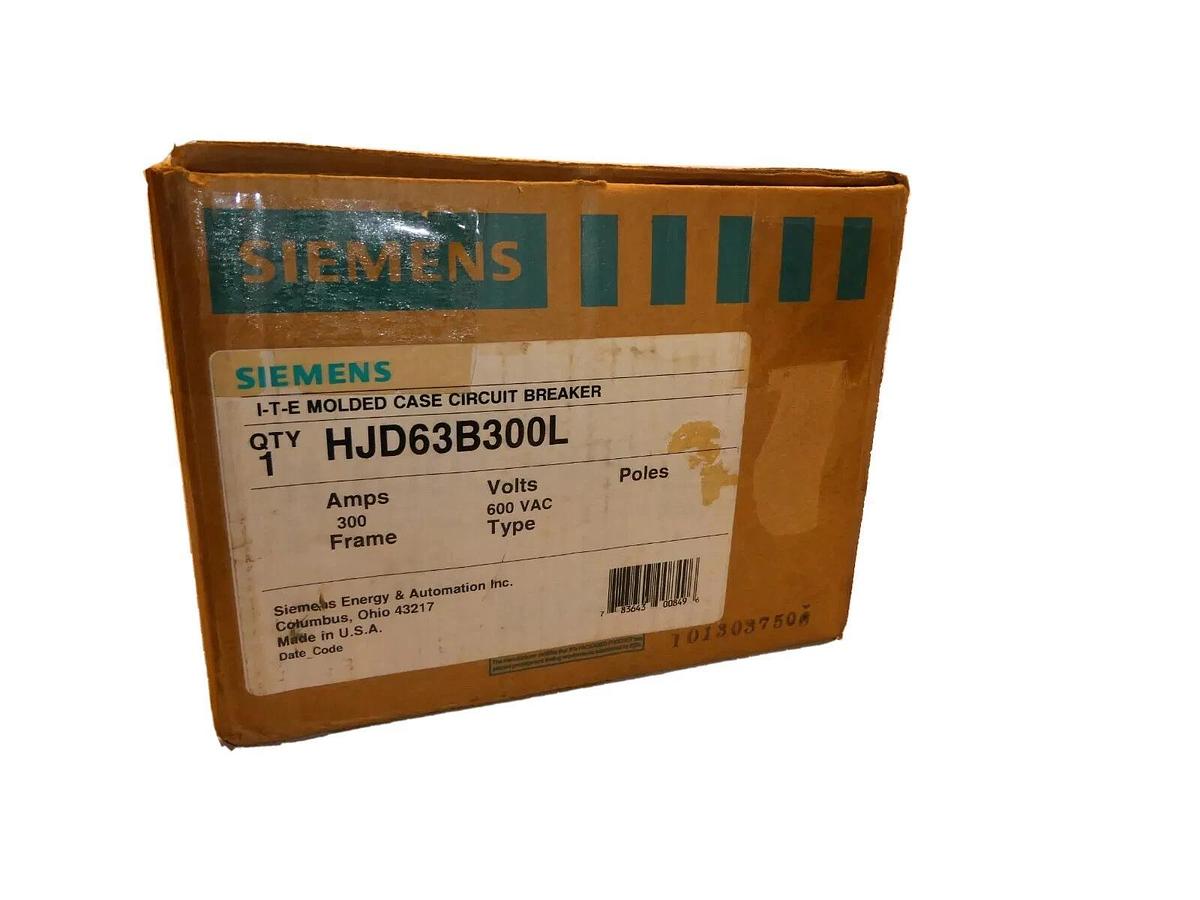 SIEMENS HJD63B300L 300A breaker 300 Amp trip unit  frame hjd63f400 HJD6 3P 300 A