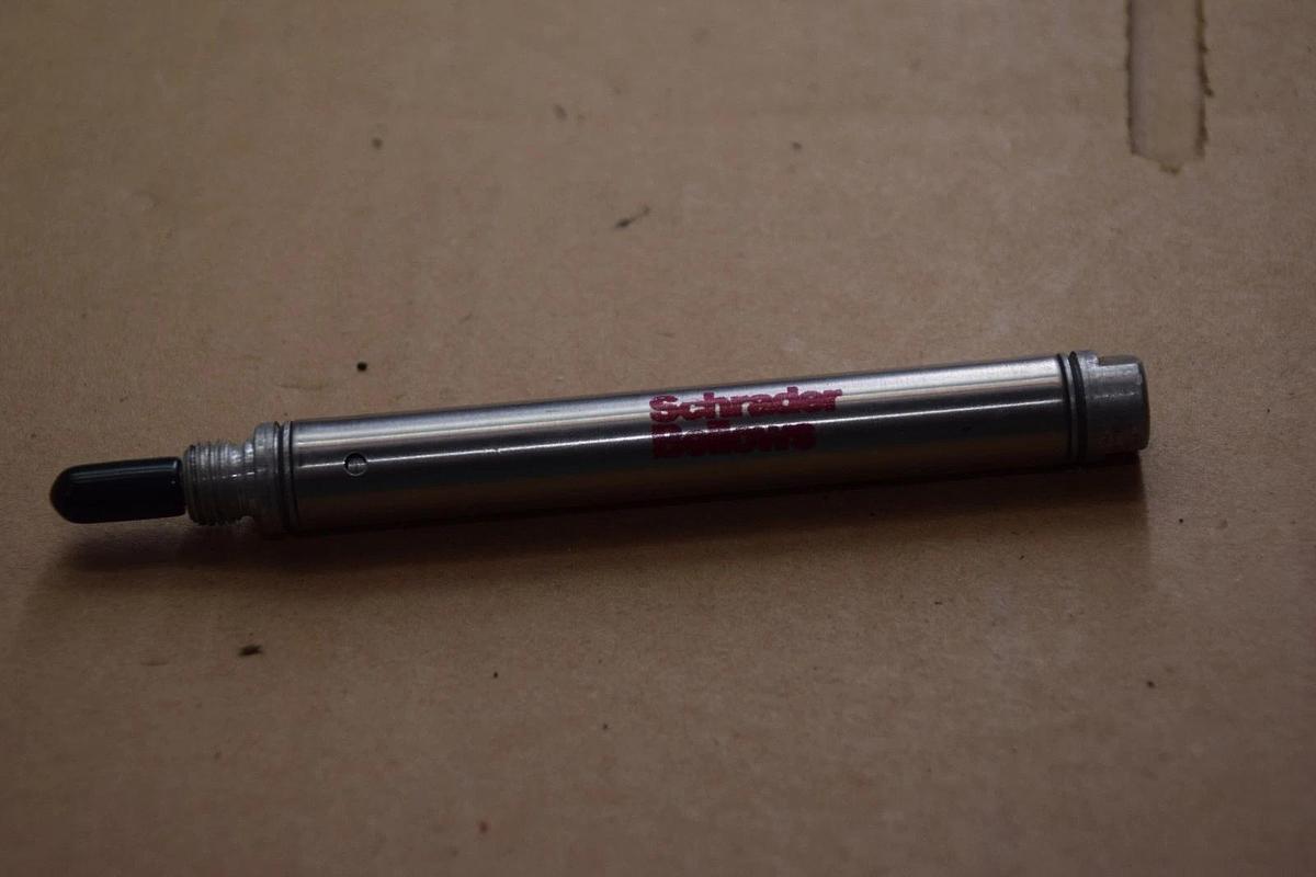 Used SCHRADER BELLOWS .44NSR01.5 4.6" STAINLESS STEEL AIR CYLINDER