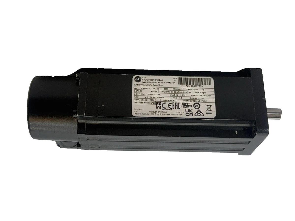 Refurbished Allen Bradley Kinetix VP Servo Motor VPL-B0633T-PJ12AA Ser A  480V .57kW .76HP