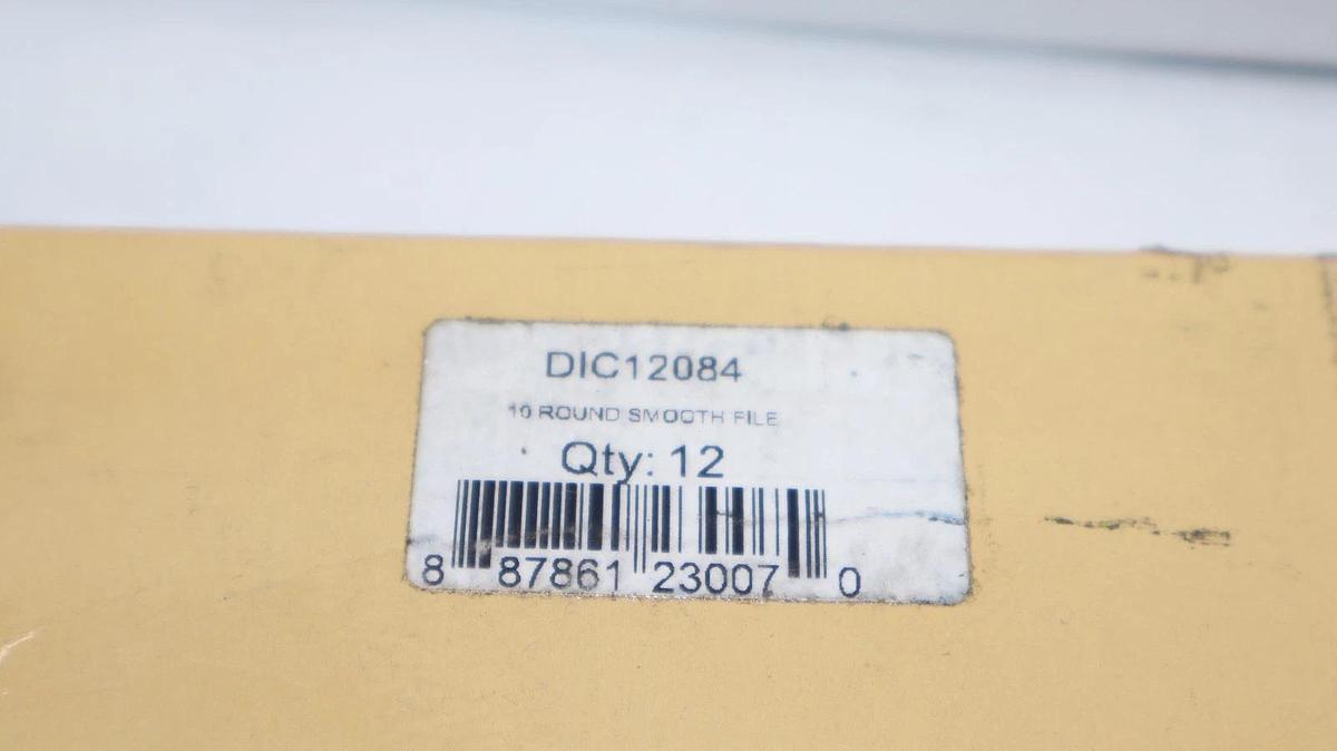 Wood / Miller DIC12084 10" Round Smooth File (New - Box of 12)
