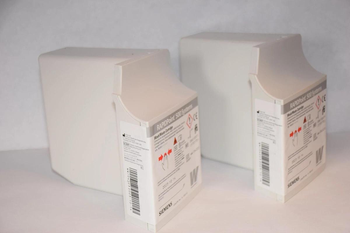 (NEW -Lot of 2) SIEMENS 11561590 Wash/Waste Cartridge For Rapidpoint 500 Systems