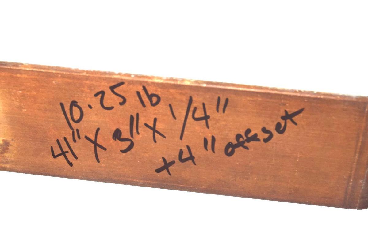 Used 41" x 3" x 1/4" (+4" offset Step) Copper Flat BusBar bus bar buss bar Stock