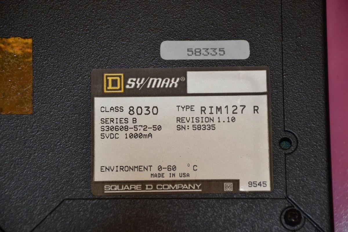 Used SQUARE D SYMAX SY/MAX RTD INPUT 8030 RIM127 R 8030RIM127R 8030 RIM-127