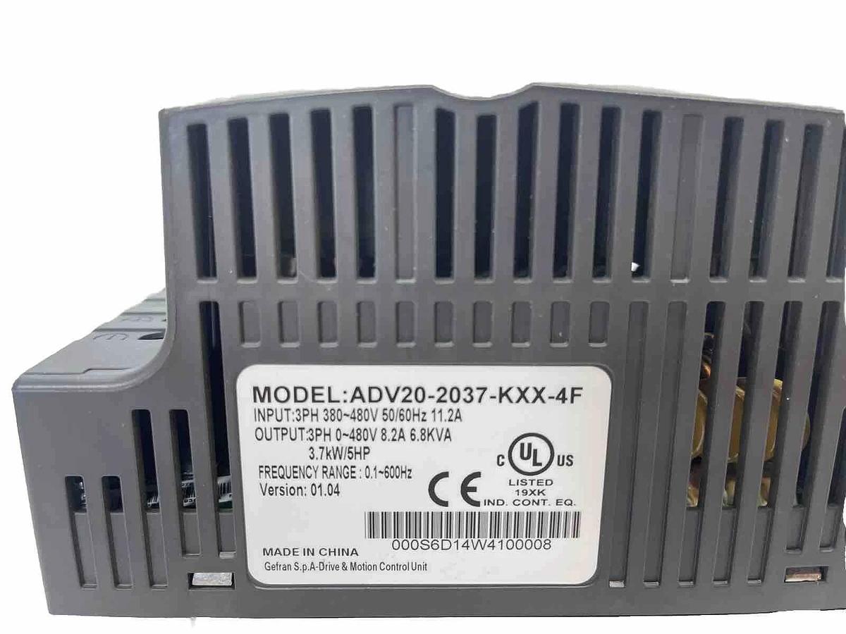Used Gefran SIEIDrive ADV20-2037-KXX-4F Inverter Drive 3ph 380-480V 6.8kva 5hp