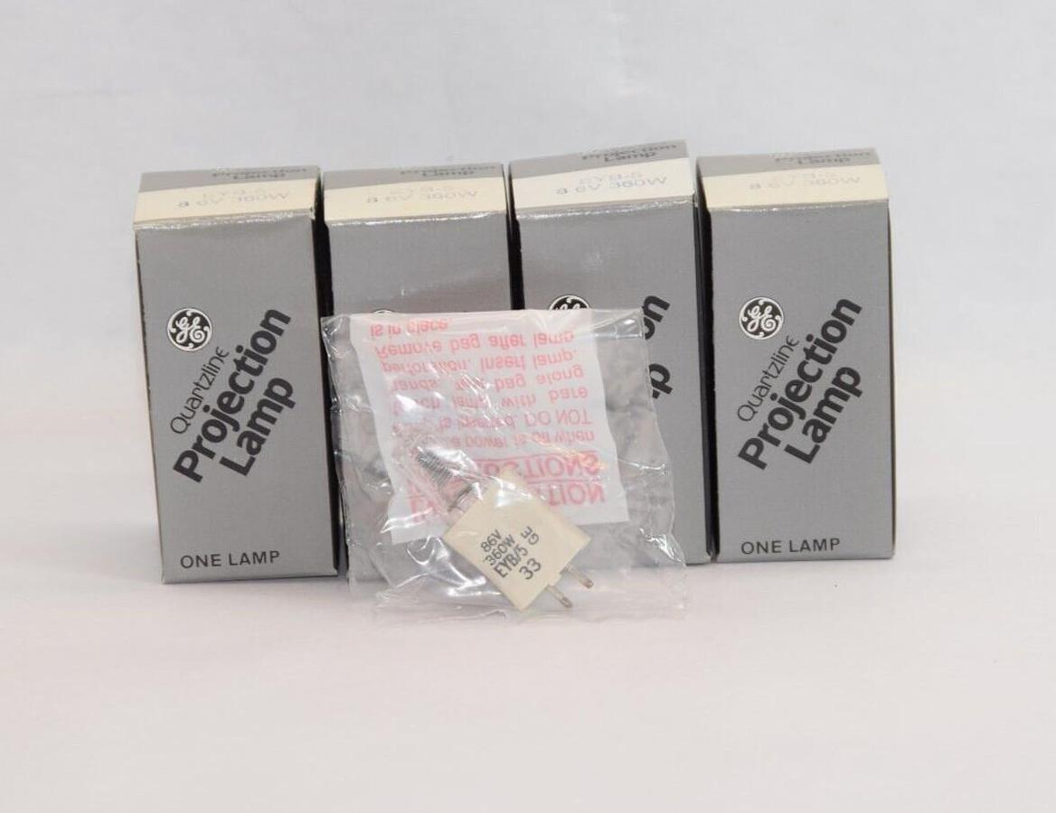 (NEW - Lot of 4) GE GENERAL ELECTRIC EYB-5 86V 360W Projection Lamp