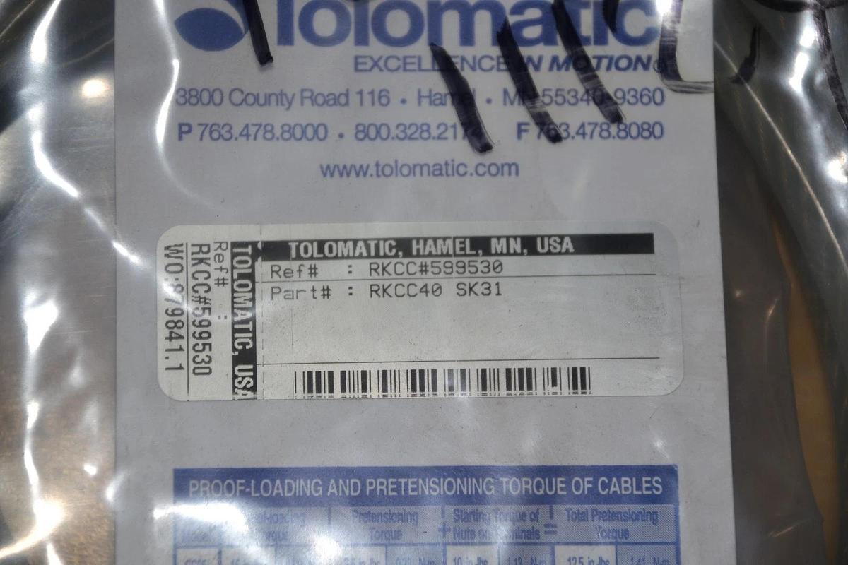 TOLOMATIC PNEUMATIC CYLINDER CABLE ASSEMBLY REPAIR KIT RKCC40 SK15 NEW