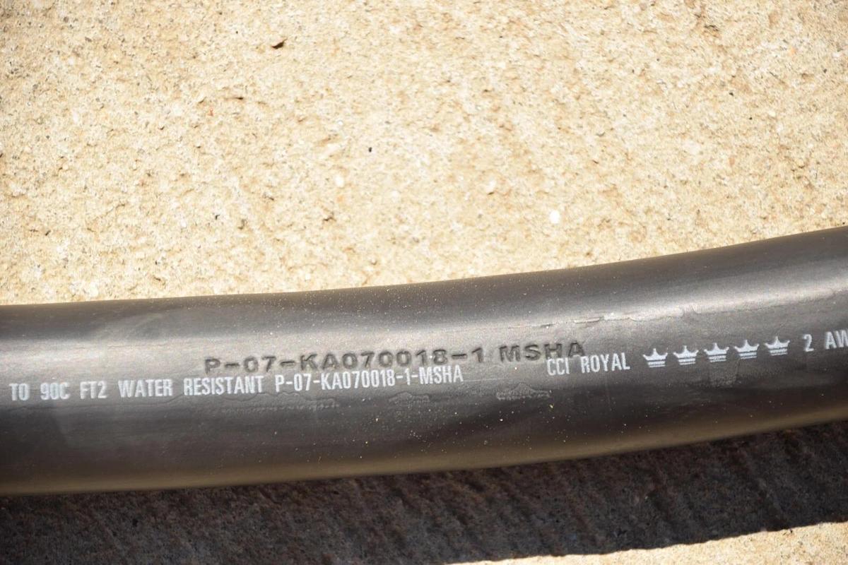 80' CCI Royal SOOW Flexible Cord Cable P-07-KA070018-1 MSHA 2AWG 4/C 600V Copper