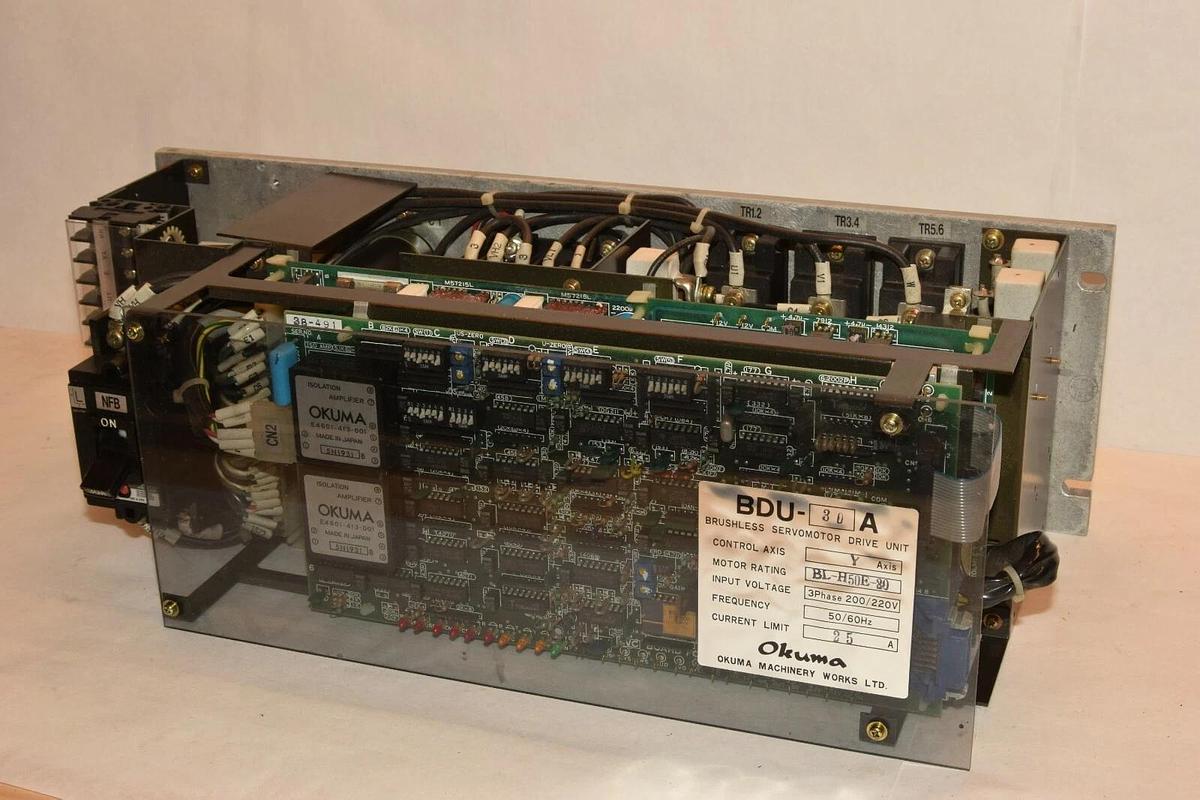 Used OKUMA BDU-30A BDU30A BL-H50E-80 3Phase 200/220V 50/60Hz 25A Servomotor Drive