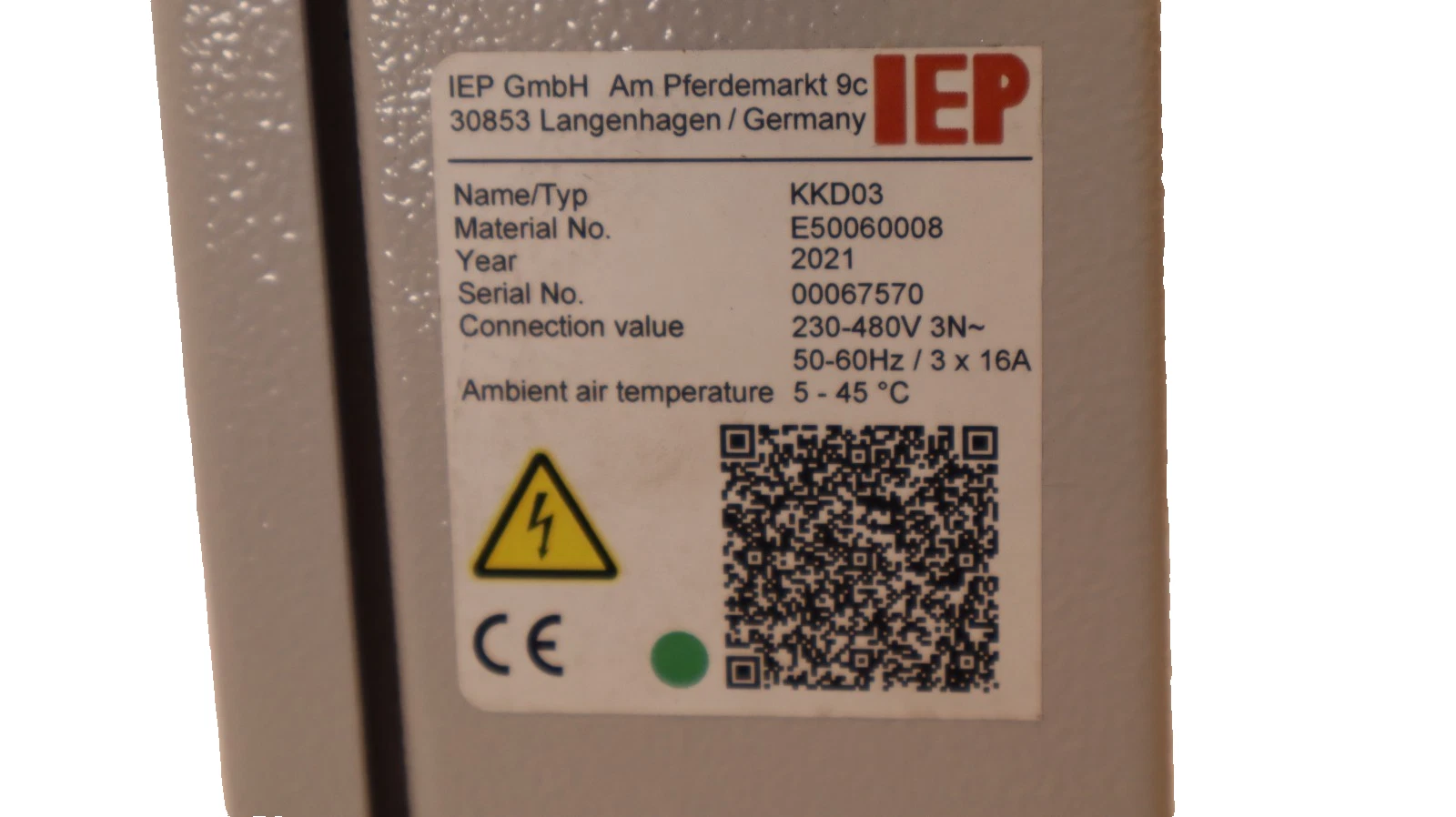 Durr IEP Control Module KKD03 E50060008 230-480V 3P Pump Motor Control