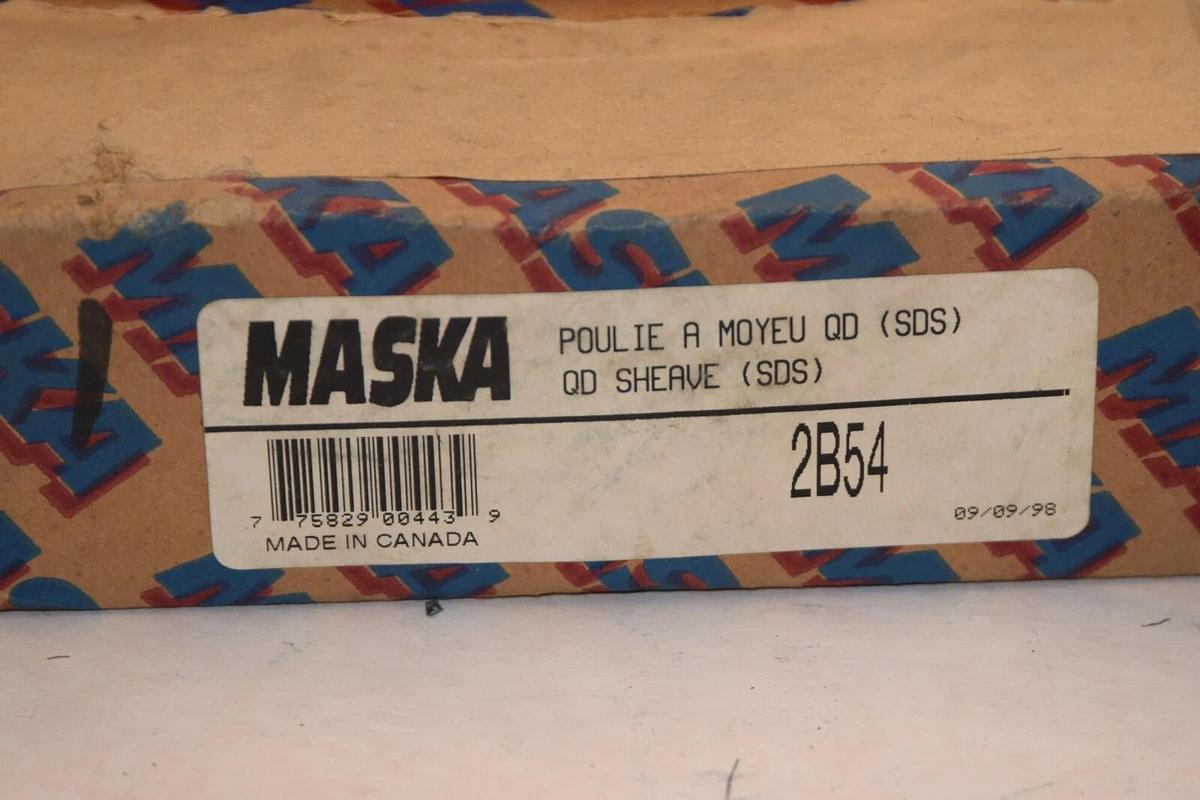 (NEW) MASKA 2B54 QD (SDS) Double Bushing Sheave