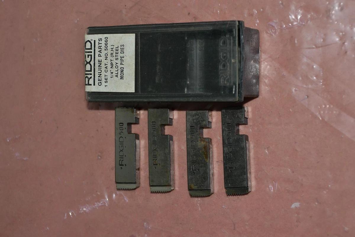 RIDGID GENUINE PARTS 50660 1/4" NPT ALLOY STEEL MONO PIPE DIES RH NEW