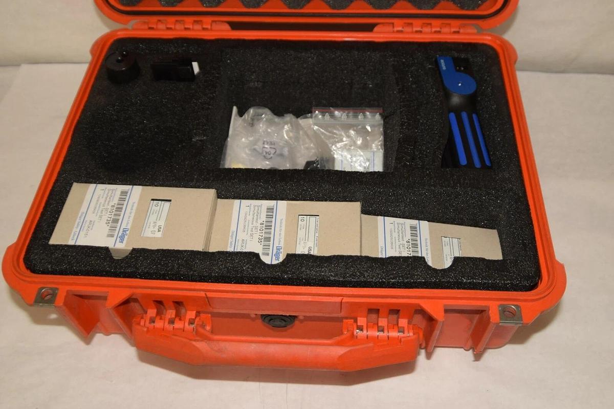 Used Drager 4056098 HazMat Simultest Kit With Accessories