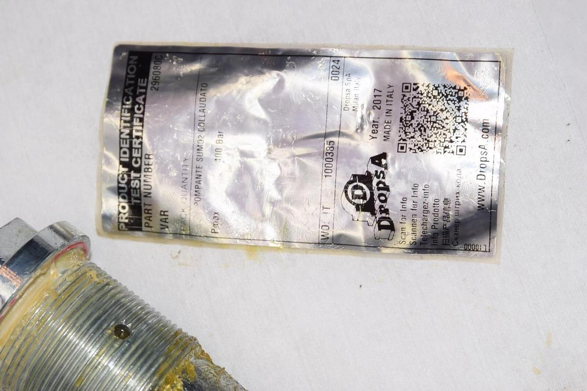 (NEW) DROPSA 296080C 0296080C 400Bar Overflow Valve Core