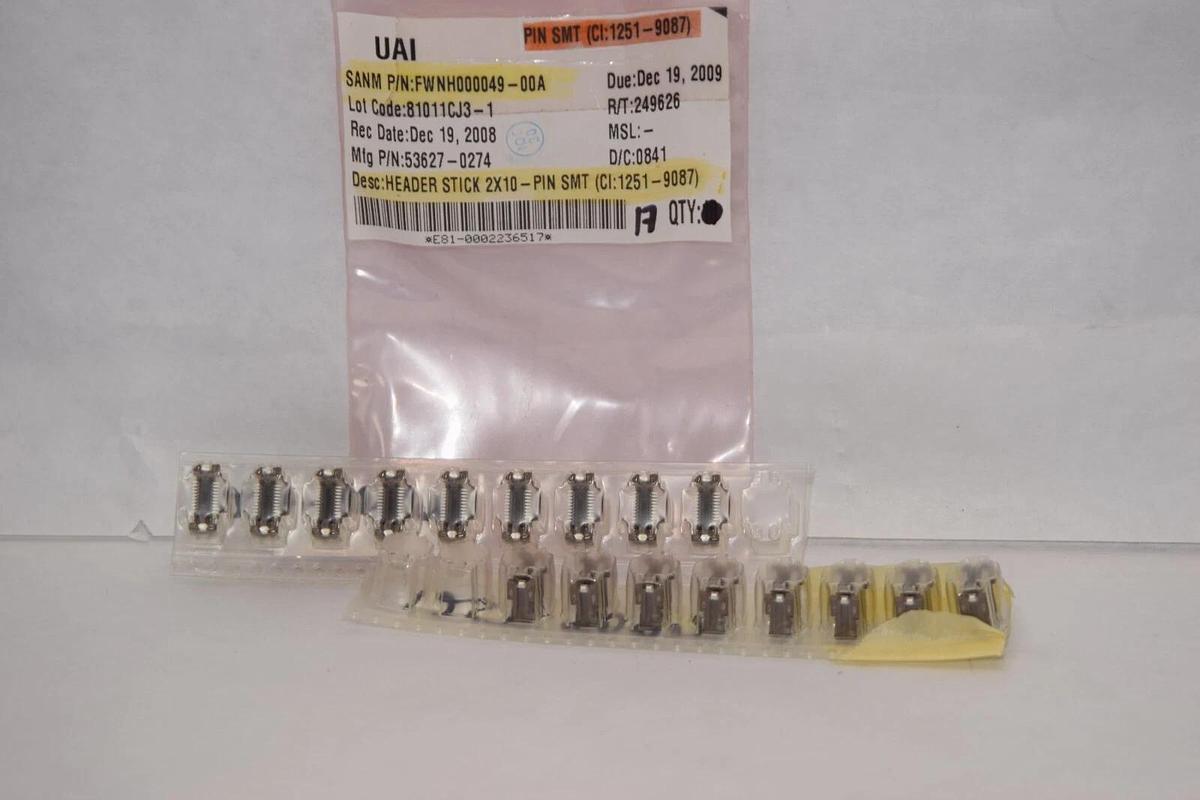(NEW - Lot of 17) 53627-0274 Header Stick 2x10 Pin SMT Connector