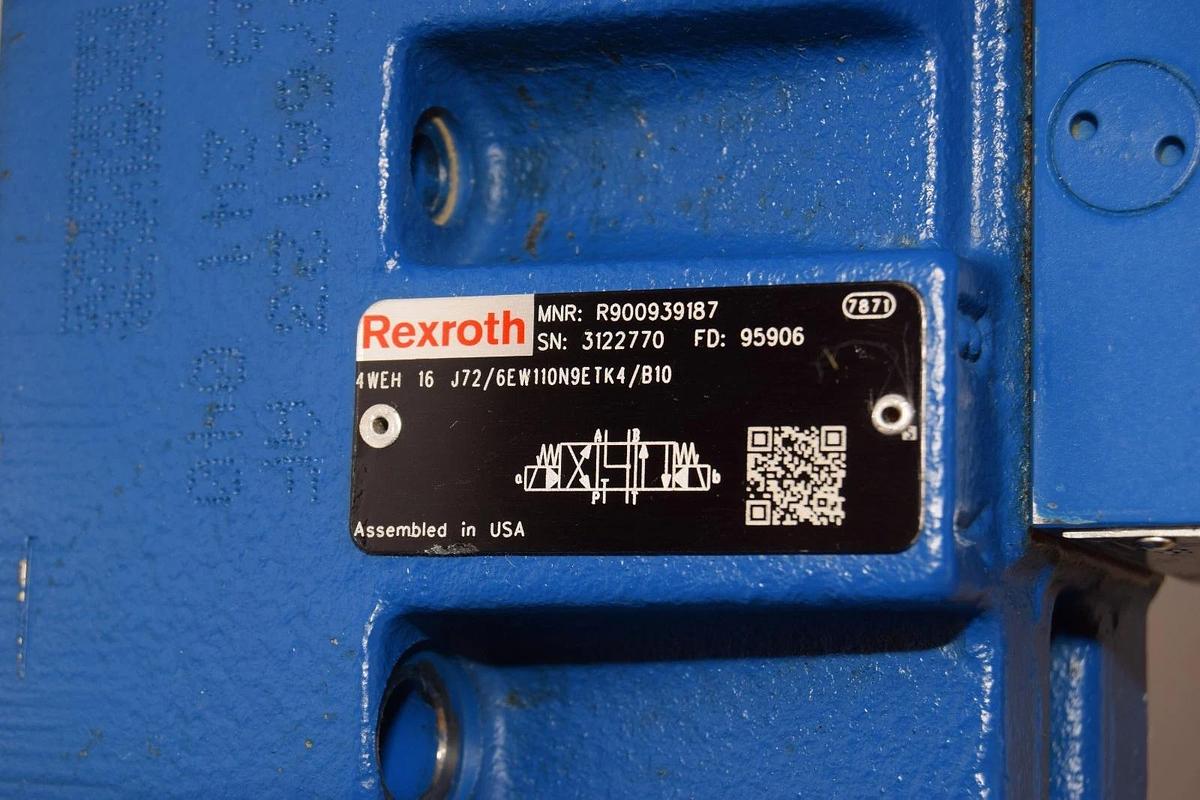 Rexroth Valve 4WEH16J72/6EW110N9ETK4/B10 R900939187 4WE6J62/EW110N9K4/B10 NEW