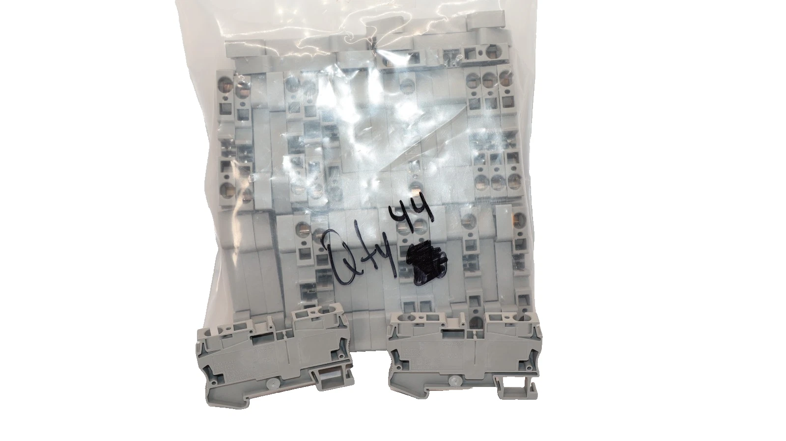 Schneider Electric Spring Terminal, Feed Through NSYTRR62 Grey (New - Lot of 44)