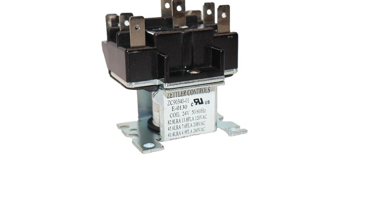 Used ZETTER CONTROLS ZC90340-01 , ZC9034001 24V Coil Plug-In Blower Fan Relay