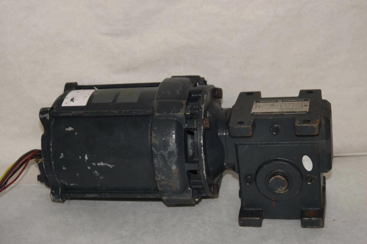 Used GE 5K42HG5180EX 1/2hp .5hp Motor 230/460V 3ph w/ Patterson Gearmotor 20:1