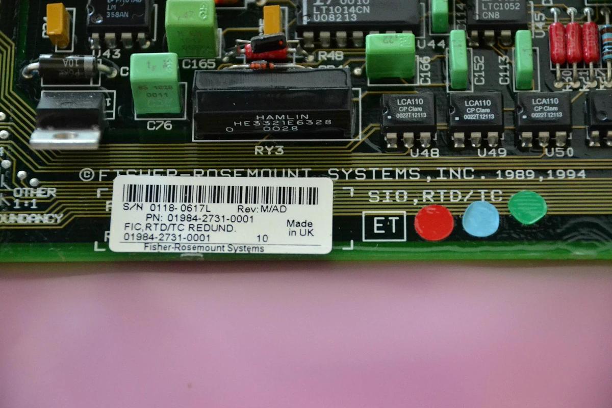 Used FISHER ROSEMOUNT CIRCUIT BOARD 01984-2731-0001 01984 2731 REV.M/AD
