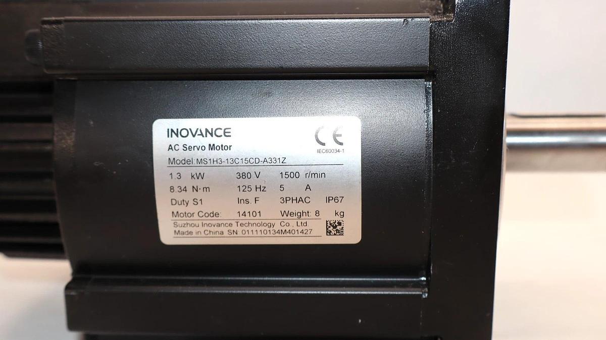 INOVANCE MS1H3-13C15CD-A331Z 1.3kW 1500r/min 380V AC Servo Motor *NEW, takeout