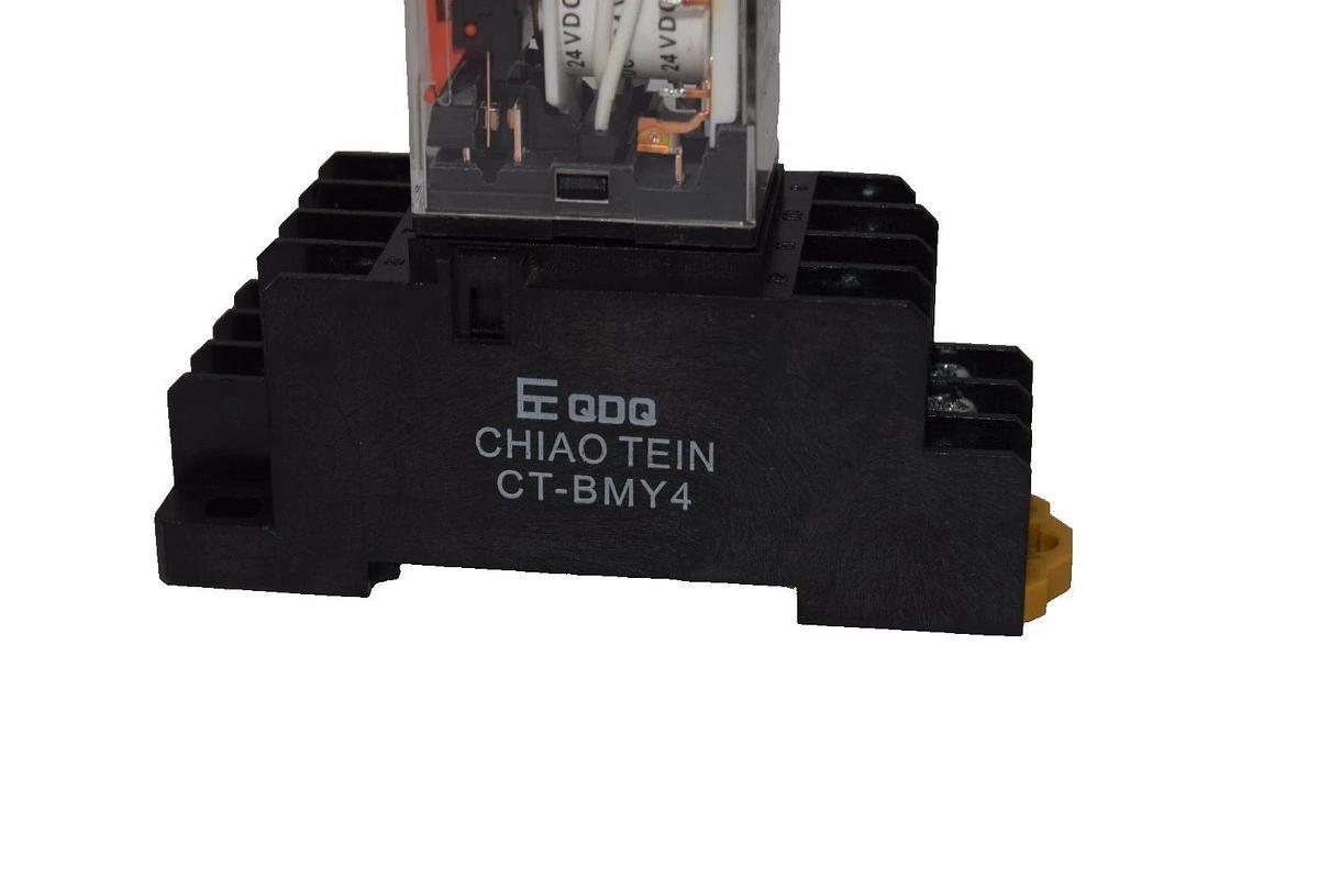 Used (LOT OF 3) OMRON MY4N-GS MY4NGS 24vdc 24 Vdc Relay with Base CT-BMY4