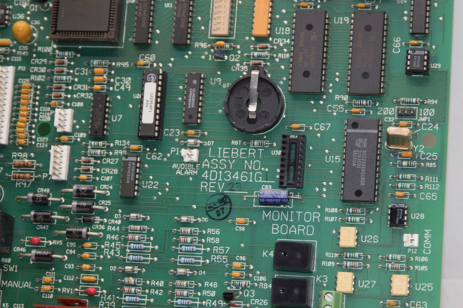 Used EMERSON / LIEBERT 4D13461G1 Rev 23 Monitor Circuit Board