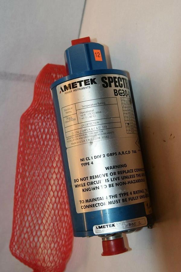 AMETEK Spectra BC30-UV BC30 Flame Sensor  V1.44 (New)