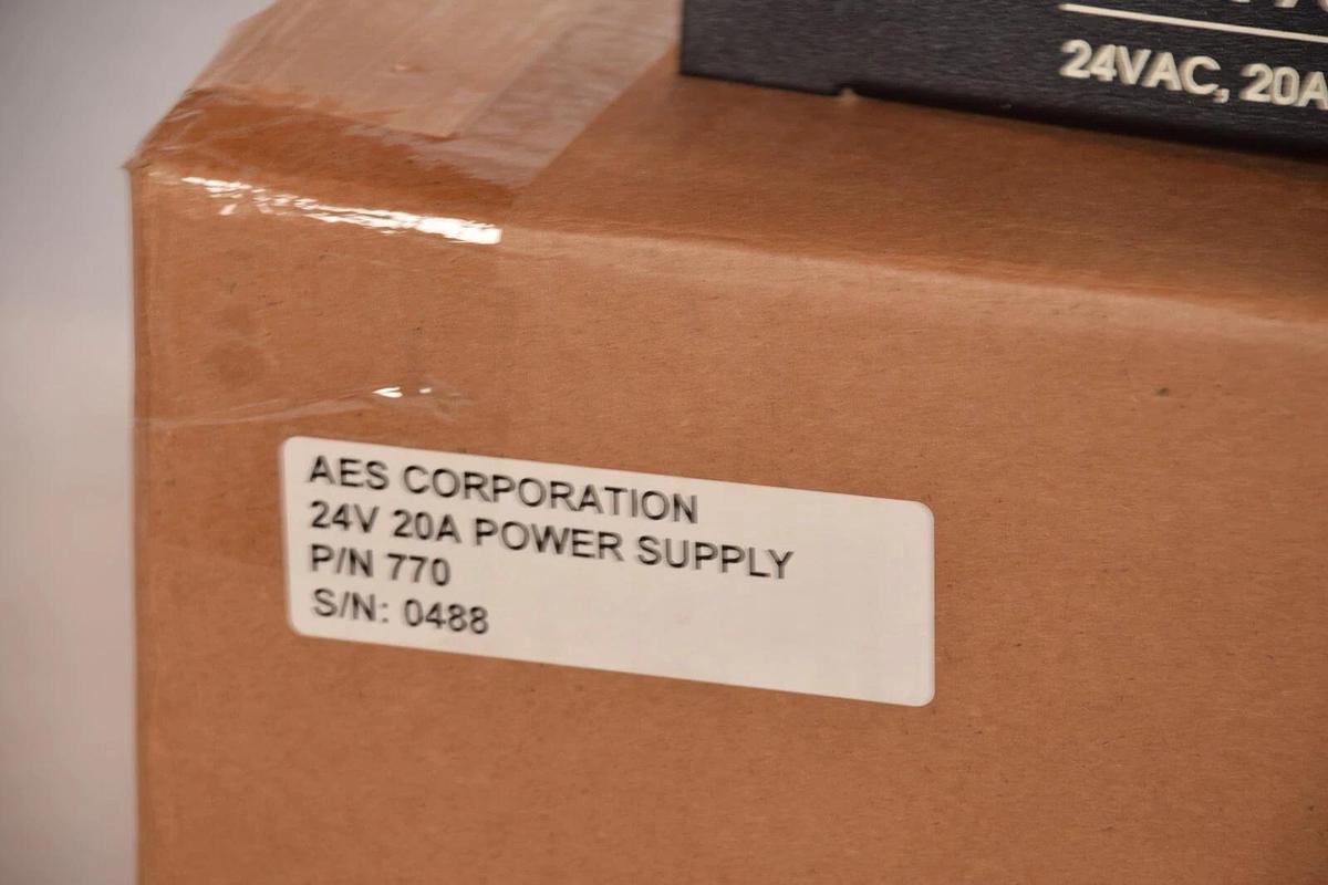 AES Security Products 770 Power Supply 24v 20a 770-24v-20a 110/120v (NEW)