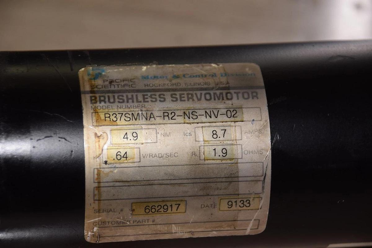 Used PACIFIC SCIENTIFIC R37SMNA-R2-NS-NV-02 8.7A 1.9Ohms BRUSHLESS SERVO MOTOR