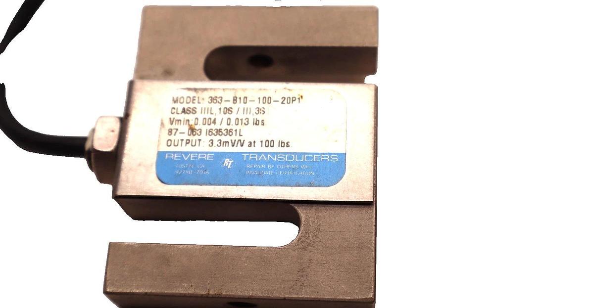 (NEW) REVERE TRANSDUCERS 363-B10-100-20P1 , 363B1010020P1 Transducer