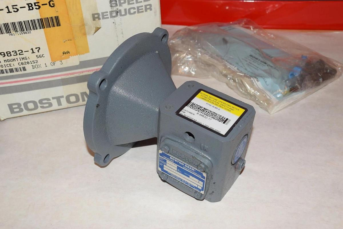 BOSTON GEAR F710-15-B5-G F71015B5G 15:1 .28HP  RATIO GEAR SPEED REDUCER (New)