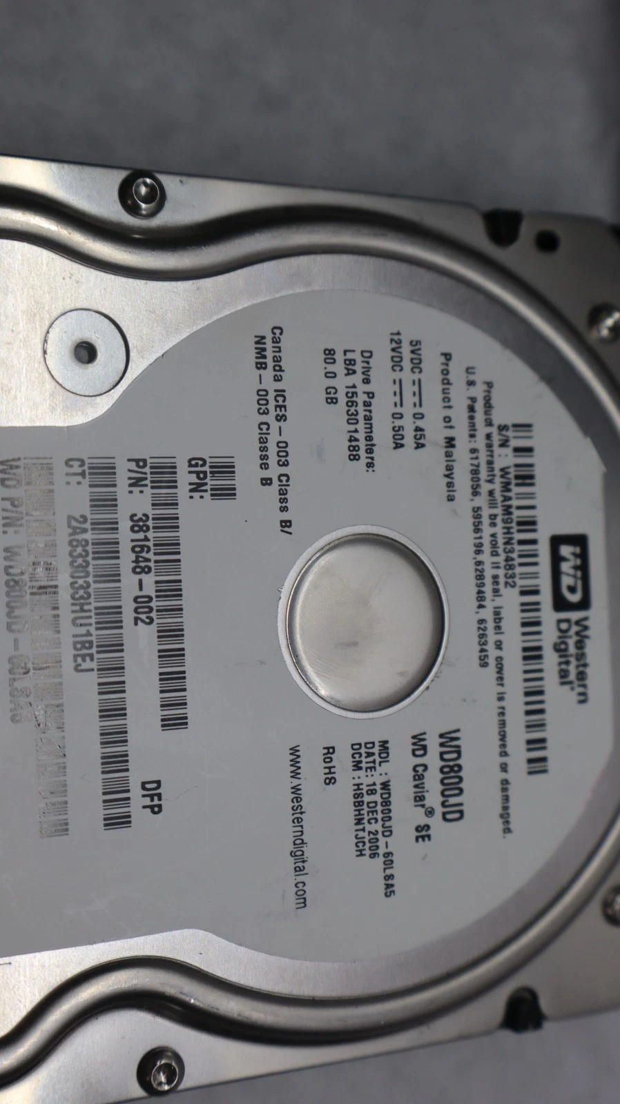 Used (Lot of 10) HDD Hard Drive Big Large Lot - 8 SATA and 2 MOLEX 500gb 160gb 80gb