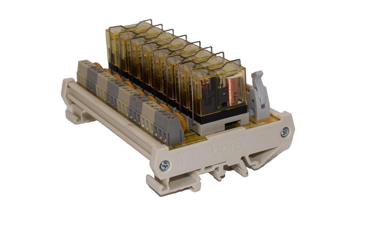 Used BORE G2R-OR08-SP-ID , G2R-0R08 24Vdc 16A 8-Channel Relay Module