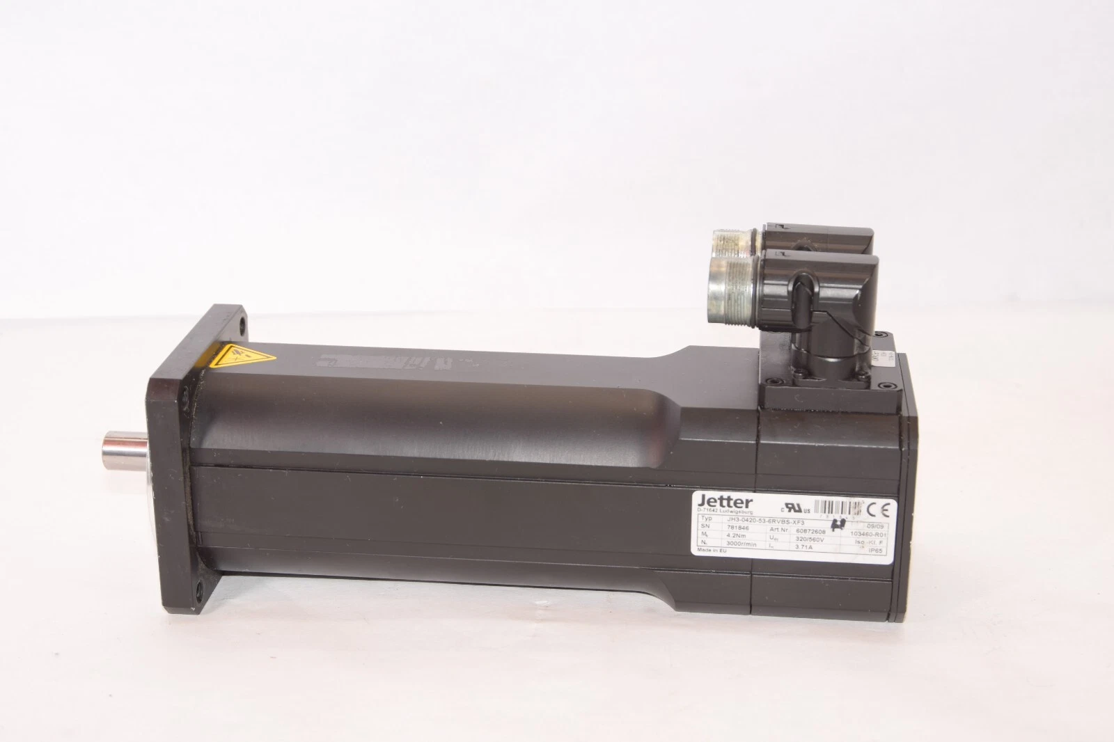 Used Jetter PM Servo Motor 3ph JH3-0420-53-6RVBS-XF3 JH30420536RVBSXF3